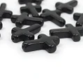 Howlit krzyż czarny ok. 25x18mm [przekładka]