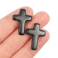 Howlit krzyż czarny ok. 25x18mm [przekładka]
