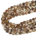 Jaspis cappuccino moneta fasetowana ok. 10,5mm
