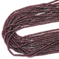 Granat oponka fasetowana ok. 3,7x2,2mm