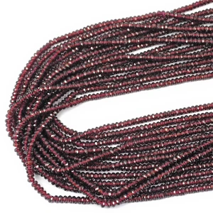 Granat oponka fasetowana ok. 3,7x2,2mm