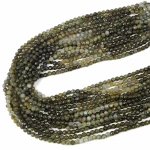 Labradoryt zielono szary układany kula fasetowana ok. 4,8mm 