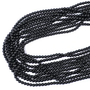 Turmalin czarny kula gładka ok. 4mm