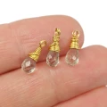 Ametyst zielony brioletka w oprawie srebrnej pozłacanej ok. 13x5mm