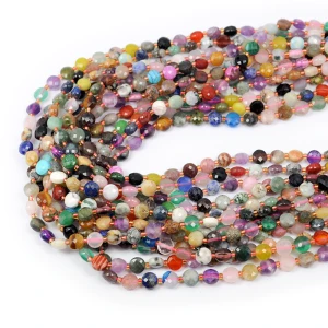 Mix kamieni moneta fasetowana ok. 6mm