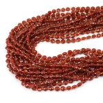 Agat karneol moneta fasetowana ok. 6mm