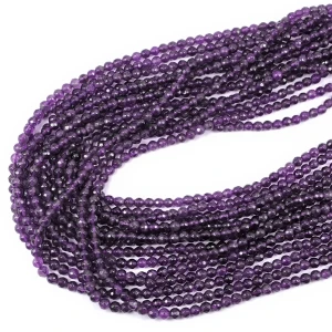 Ametyst kula fasetowana ok. 4,5mm
