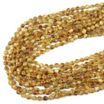 Tygrysie oko jasne moneta fasetowana ok. 6,5mm