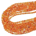 Agat karneol moneta fasetowana ok. 6,5mm