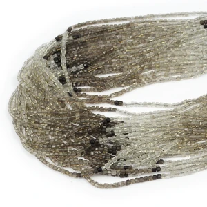 Kwarc dymny układany kostka fasetowana ok. 2,5x2,5mm