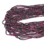 Mix szafir rubin kostka fasetowana ok. 2,3x2,3mm