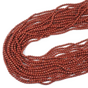 Jaspis czerwony kula fasetowana ok. 3,3mm