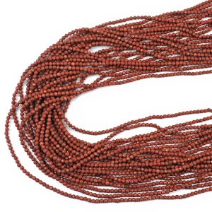Jaspis czerwony kula fasetowana ok.2,2mm