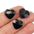 Obsydian serce fasetowane ok. 14x13 mm [przekładka]
