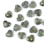 Labradoryt serce fasetowane ok. 14x13 mm [przekładka]