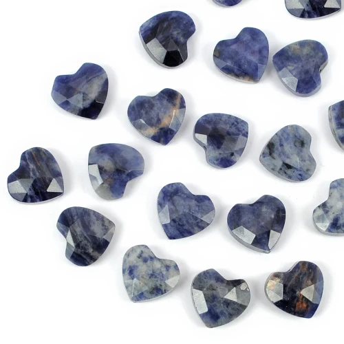 Sodalit serce fasetowane ok. 14x13 mm [przekładka]