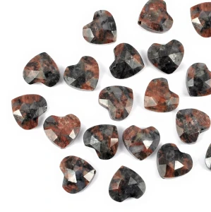 Jaspis brązowy serce fasetowane ok. 14x13 mm [przekładka]