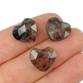 Jaspis brązowy serce fasetowane ok. 14x13 mm [przekładka]