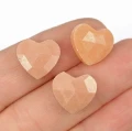 Awenturyn pomarańczowy serce fasetowane ok. 14x13 mm [przekładka]