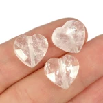 Kryształ górski serce fasetowane ok. 14x13 mm [przekładka]