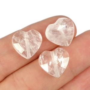 Kryształ górski serce fasetowane ok. 14x13 mm [przekładka]