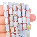 Chalcedon walec nieregularny ok. 9-11x6-7mm