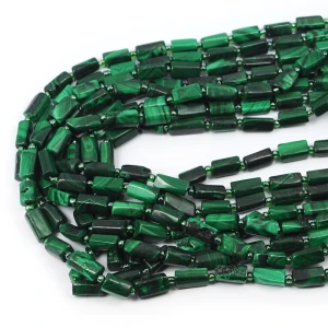 Malachit walec nieregularny ok. 10-13x6-7mm