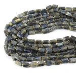 Szafir walec nieregularny matowy ok. 10-12x7-8mm