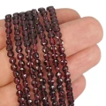Granat moneta fasetowana ok. 4mm