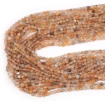 Kamień słoneczny cieniowany moneta fasetowana ok. 4mm
