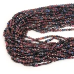 Mix szafir rubin moneta fasetowana ok. 4mm