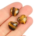 Tygrysie oko serce wypukłe ok. 11x12 mm [przekładka]