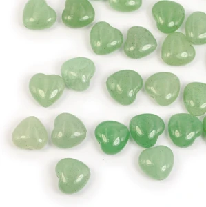 Awenturyn zielony serce wypukłe ok. 11x12 mm [przekładka]