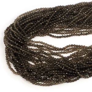 Kwarc Dymny kula fasetowana ok. 3,5mm