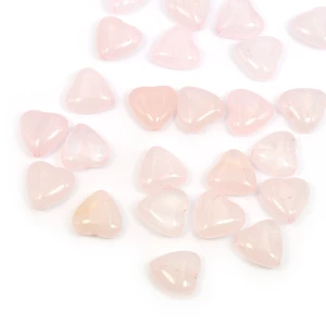 Kwarc różowy serce gładkie ok. 14x13 mm [przekładka]
