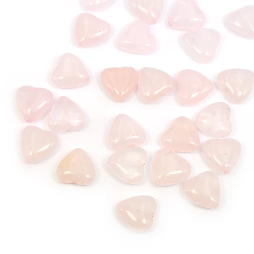 Kwarc różowy serce gładkie ok. 14x13 mm [przekładka]