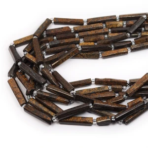 Bronzyt walec nieregularny szlifowany ok. 12-30x6-7mm