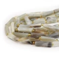 Agat szary walec nieregularny szlifowany ok. 20-30x6-7mm