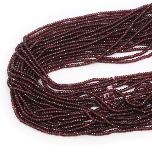 Granat oponka fasetowana ok. 2,7x1,5mm