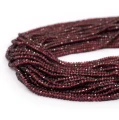 Granat oponka fasetowana ok. 2,7x1,5mm