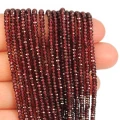 Granat oponka fasetowana ok. 2,7x1,5mm