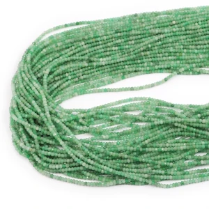 Szmaragd oponka fasetowana ok. 2x1,5mm