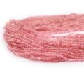 Kwarc truskawkowy oponka fasetowana ok. 2,4x1,7mm