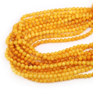 Bursztyn żółty kula gładka ok. 5,5mm