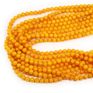 Bursztyn żółty kula gładka ok. 6,5mm