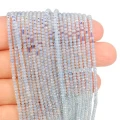 Akwamaryn szklisty oponka fasetowana ok. 2,2x1,5mm