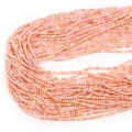 Opal różowy oponka fasetowana ok. 2,2x1,6mm