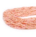 Opal różowy oponka fasetowana ok. 2,2x1,6mm
