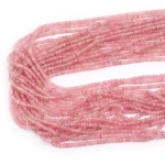 Turmalin różowy oponka fasetowana ok. 3x1,5mm