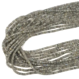 Labradoryt oponka fasetowana ok. 3,8x1,8mm